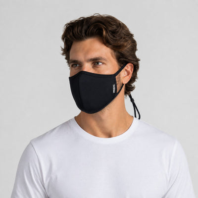 Solide schwarze Gesichtsmaske 2.0 Filter + Rahmen-Bundle mit Nackenband