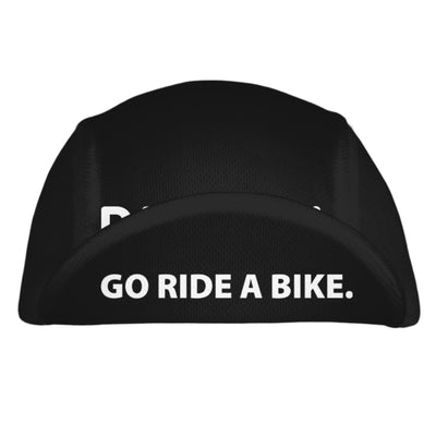 Go Ride a Bike Black Cycling Cap