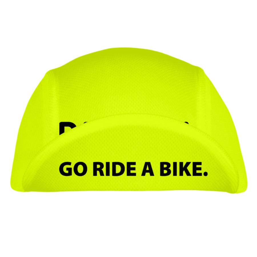 Go Ride a Bike Hi-Viz Yellow Cycling Cap
