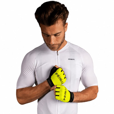 Yellow Highlighter Short Finger Gloves