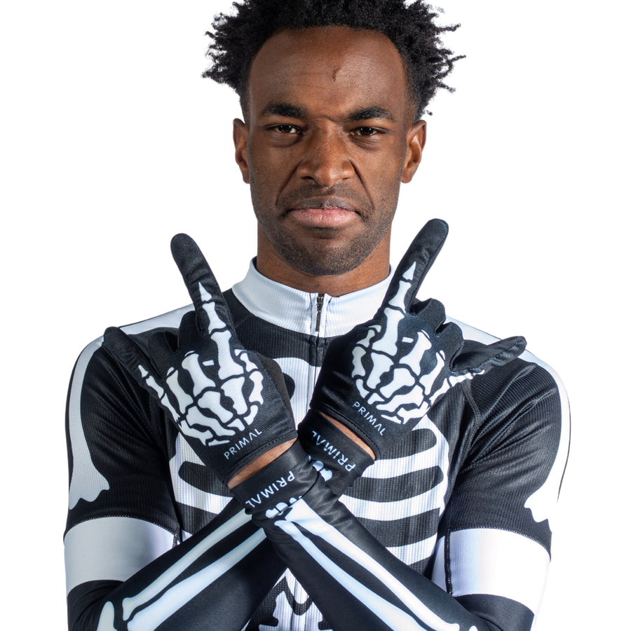 handschuhe bones Skeleton Long Finger Gloves