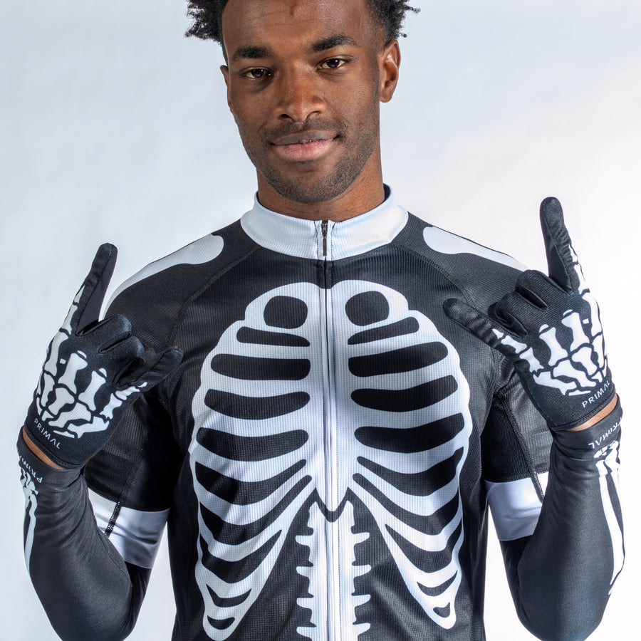skelett handschuhe fahrrad Skeleton Long Finger Gloves