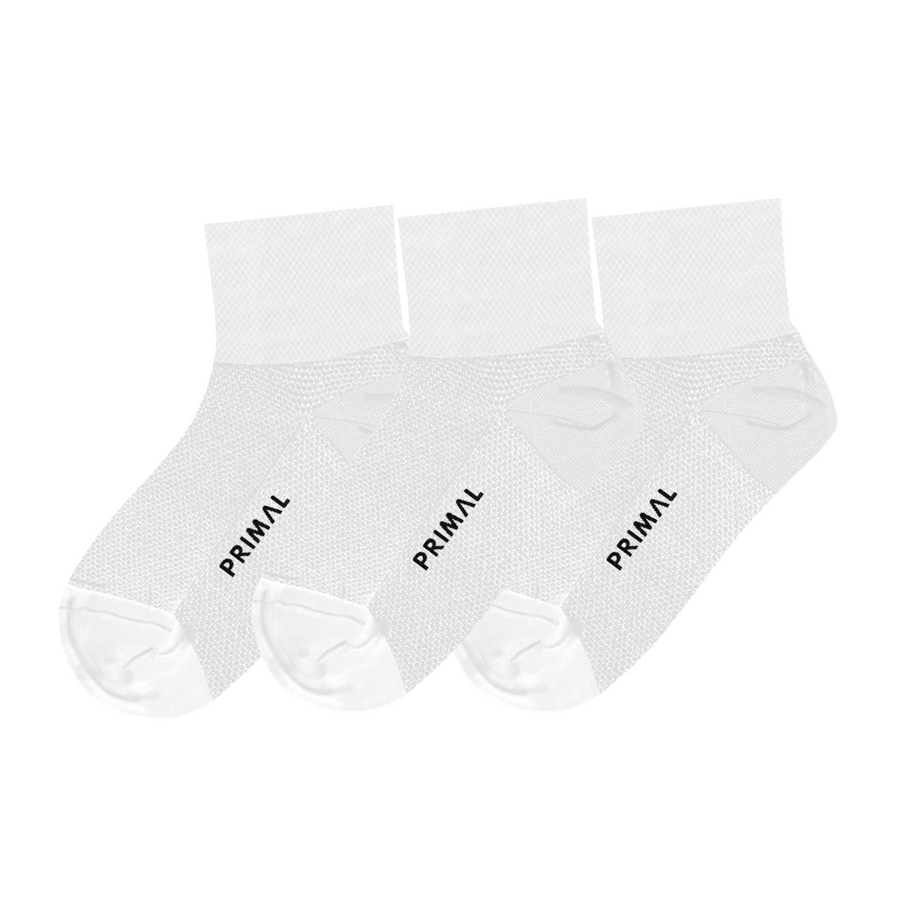 3-Pack White Mid Socks
