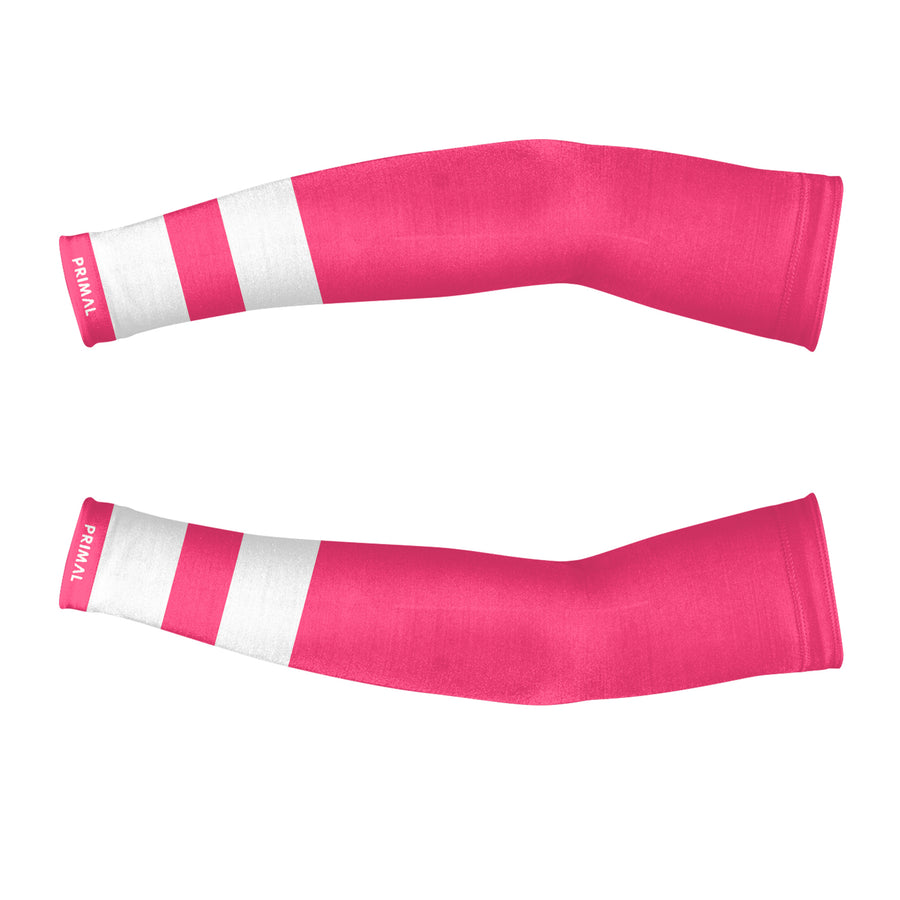 Hi-Viz Pink Stripe Women's Thermal Arm Warmers