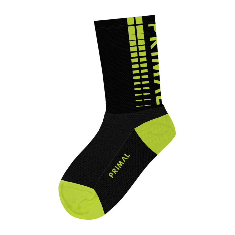 Gradient Stripes Black + Green Socks