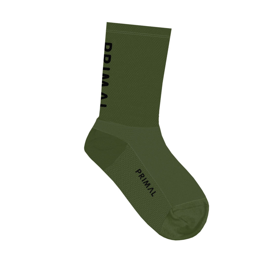 Primal Logo Army Green Tall Socks