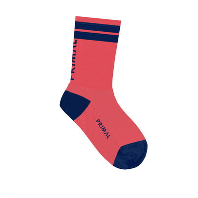 The Herd Navy/Coral Tall Socks