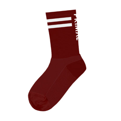 Maroon Stripe Tall Socks