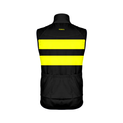 Hi-Viz Yellow Stripe Men's Wind Vest