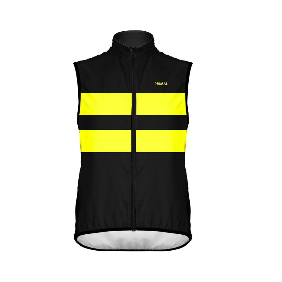 Hi-Viz Yellow Stripe Men's Wind Vest