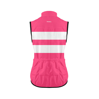 Hi-Viz Pink Stripe Women's Wind Vest