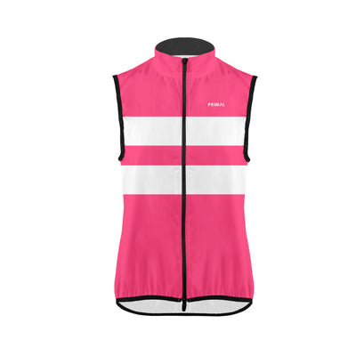 Hi-Viz Pink Stripe Women's Wind Vest